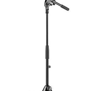 K&M - Konig & Meyer 25900.500.55 - Low Level Microphone/Telescopic 2-Piece Boom Arm Stand - Zinc die-cast base - Professional Grade for all Musicians - German Made - Black