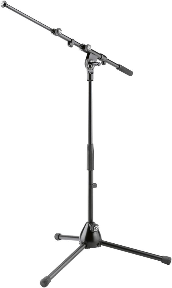 K&M - Konig & Meyer 25900.500.55 - Low Level Microphone/Telescopic 2-Piece Boom Arm Stand - Zinc die-cast base - Professional Grade for all Musicians - German Made - Black - Image 8